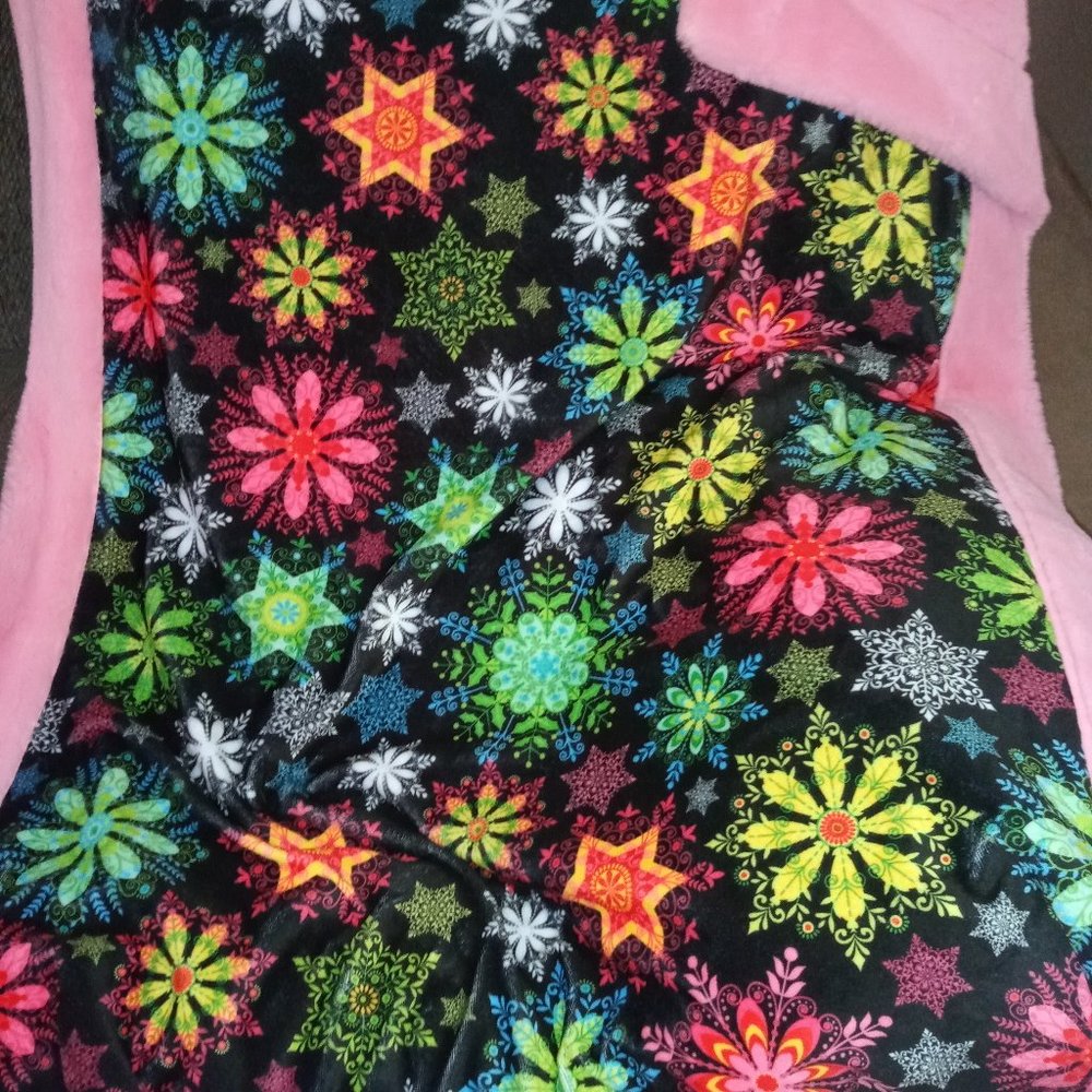 Neon Snowflake NWOT minky blanket
